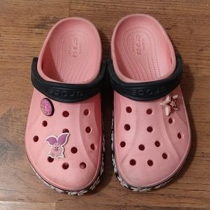 Pink crocs